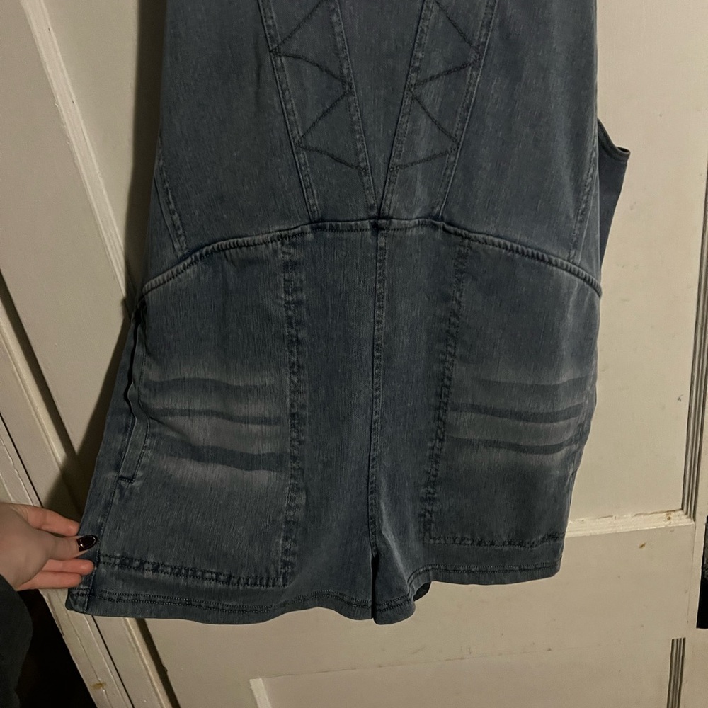 Blue Denim Overall Dress - Picture 4 of 6